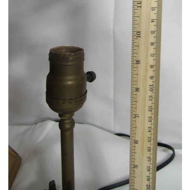 Metal Vintage Iron Scotty Dog Lamp + Shade Electric Table Lamp For Sale - Image 7 of 14