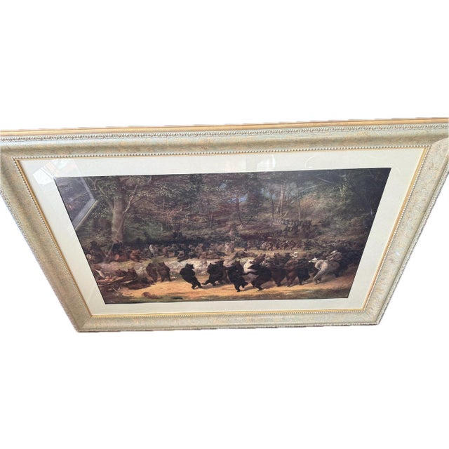 Surrealism Late 20th Century Framed Art Print of 1870 Painting "The Bear Dance" by Wiliam Holbrook Beard For Sale - Image 3 of 6