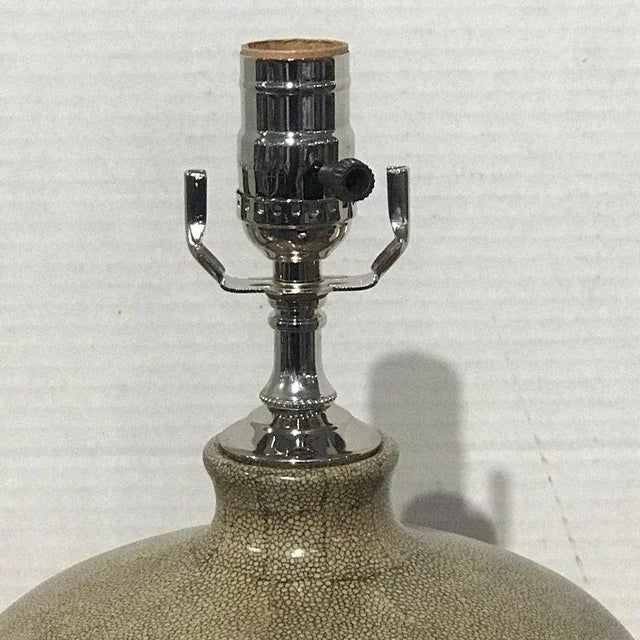 Late 20th Century Shagreen Porcelain Vases, Now as Lamps - a Pair For Sale - Image 4 of 11