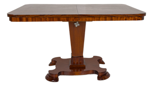 Swedish Modern Pedestal Coffee Table in Figured Oak, 1940s