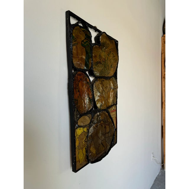 Available for sale this fantastic Vintage mixed media brutalist abstract wall art sculpture artwork Incredible piece of...
