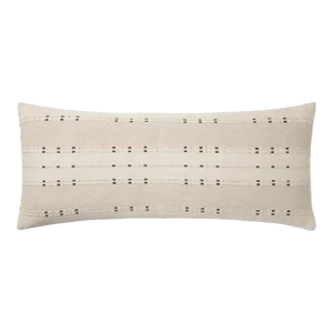 Amber Lewis x Loloi Gabrielle Beige / Terracotta 13'' x 35'' Cover with Poly Pillow