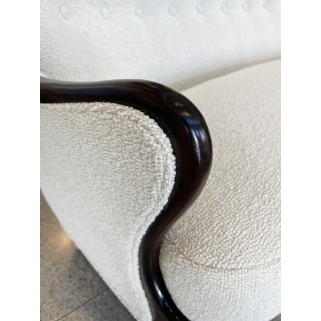 1940s Danish Modern Sofa by Alfred Christensen in Ivory Bouclé For Sale - Image 13 of 18