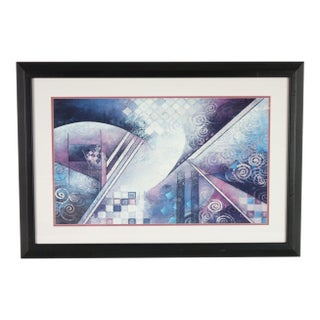 "Swirls of Serenity" - Large Abstract Print of Original Painting For Sale