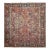 Antique Persian Heriz Serapi Rug, Hand-Knotted Wool, All-Over Geometric Pattern, Brick & Navy, 8x9 For Sale