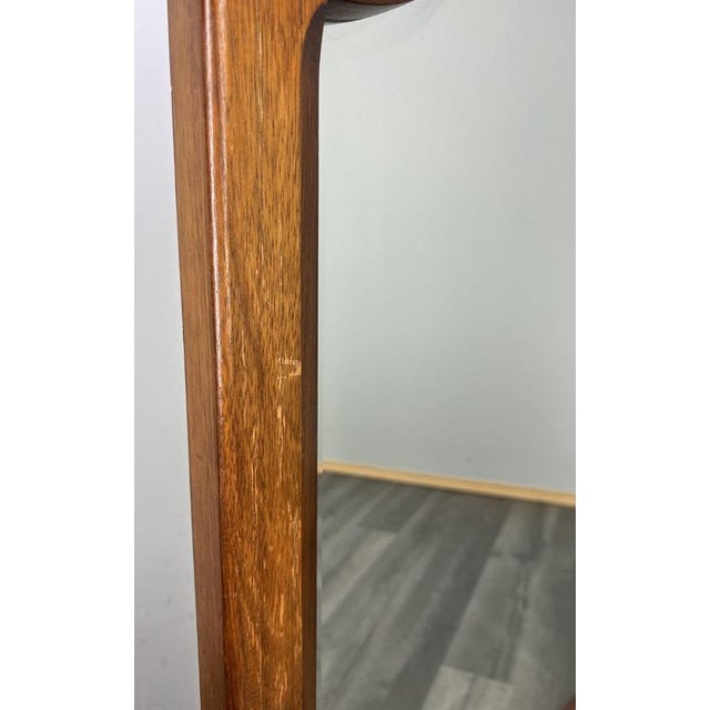 Vintage French Oak Wall Mirror For Sale - Image 6 of 9