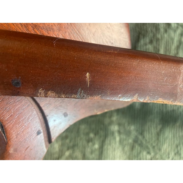 1940s Kimball Victorian Lyre Harp Marble Coffee Table For Sale - Image 15 of 18