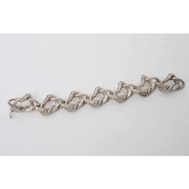 Vintage Sterling Silver Italian Hallmarked Link Bracelet For Sale - Image 4 of 8