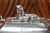 Victorian Egyptian Revival Antique Victorian Silverplate Double Inkwell Desk Inkstand Egypt Sphinx For Sale - Image 3 of 18