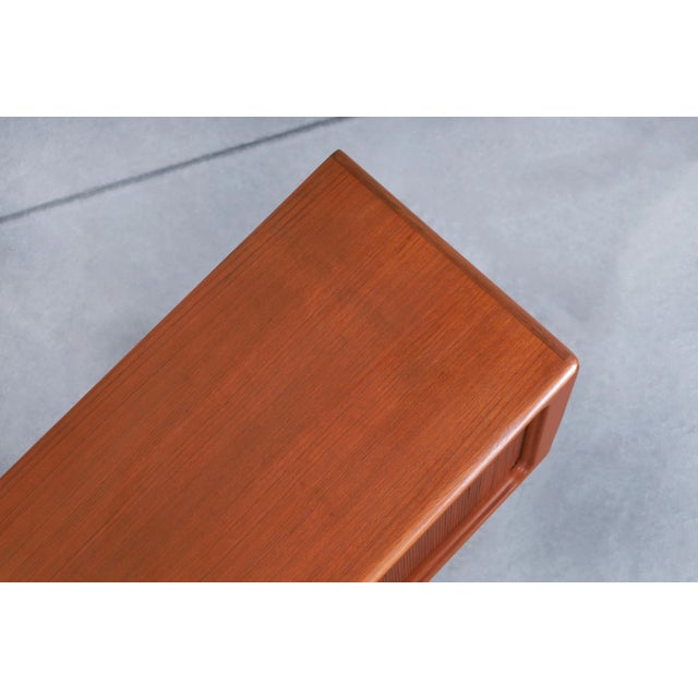 1960s Danish Modern Teak Tambour Door Credenza For Sale - Image 12 of 12