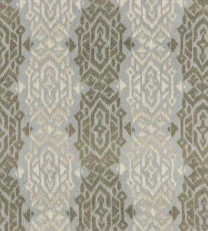 The House of Scalamandré Sumatra Ikat Weave Fabric, Bluestone