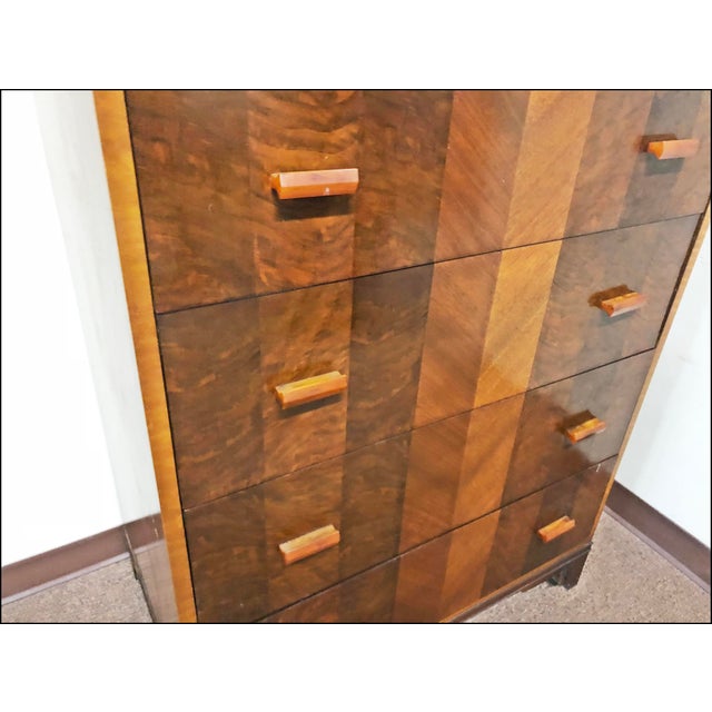40s Art Deco 5 Drawer Dresser with Butterscotch Bakelite Handles Chairish