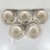 Set of 5 large cups and saucers, "Réverbère" pattern by KG Lunéville Dimensions: 15 cm x 12 cm Total height: 7 cm Saucers:...