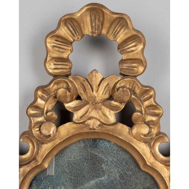 Rococo French Baroque Giltwood Mirror, Hand-Carved For Sale - Image 3 of 8