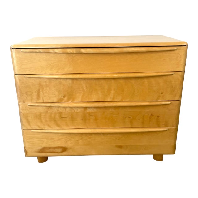 Vintage Mid-Century Modern Heywood Wakefield 4 Drawer Encore Dresser in Wheat For Sale