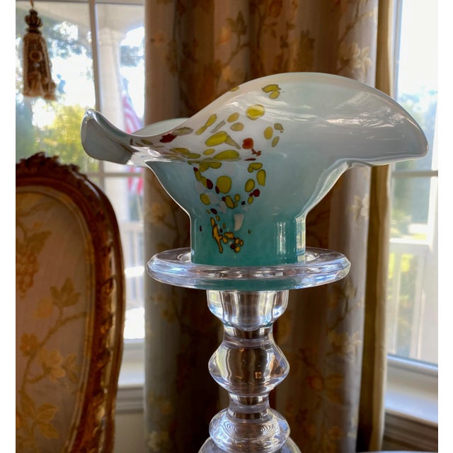 Murano Glass made in Venice Italy which is also known as Venetian Glass is hand-made blown glassware that is crafted using...