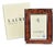 Late 20th Century Lauren Ralph Lauren Harlow Burl Wood & Silver Plated 4x6 Photo Picture Frame Nib For Sale