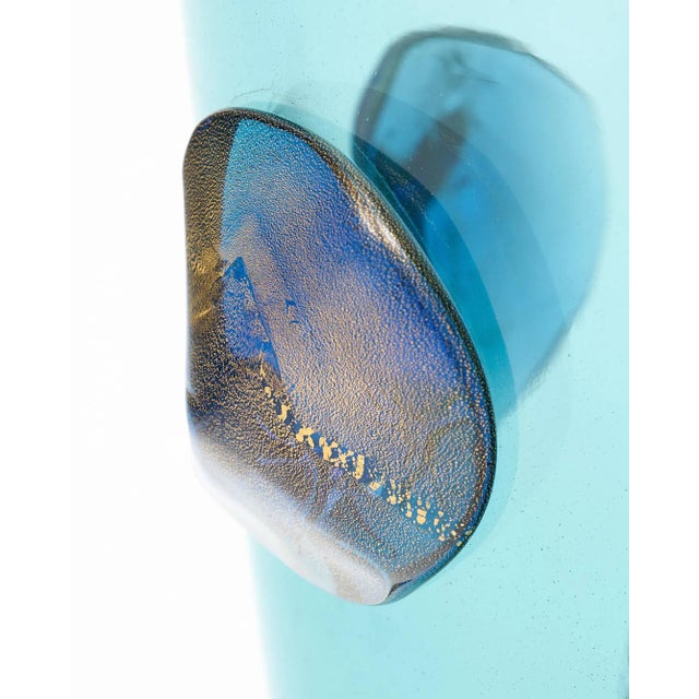 2020s Murano Glass Blue Medallion Vases For Sale - Image 5 of 9
