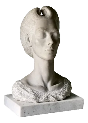 English Marble Bust of a Lady