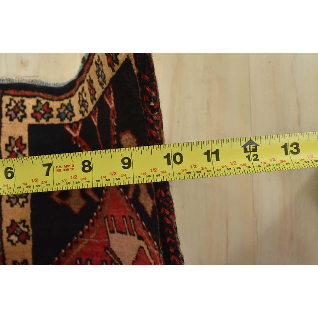 Red Malatya Rug 1’8” X 3’7” Red Wool Vintage Tribal Hand-Knotted Oriental Carpet For Sale - Image 8 of 9