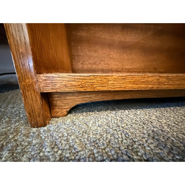 Arts & Crafts Mission Style Double Bookshelf For Sale - Image 11 of 12