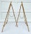 Vintage Gilt Gold Faux Bamboo Metal Easel For Sale In Los Angeles - Image 6 of 10