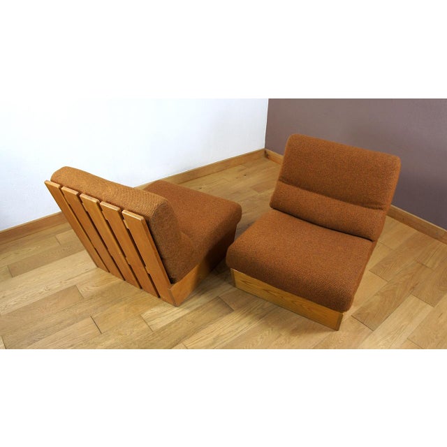 Vintage Free-Form Lounge Chairs in Light Wood, 1960s, Set of 2 For Sale - Image 6 of 8