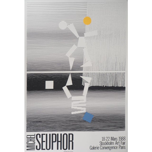 Michel Seuphor, Stockolm Art Fair, 1988, Original Screenprint For Sale - Image 6 of 6