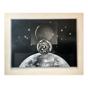 Vera Simons, Josias Astronomical Clock Watch Parts Assemblage Photo Planet Collage Photograph, 1983