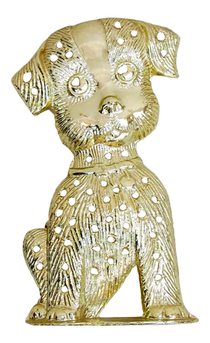 Last Call - 1970s Gold Puppy Earring Tree / Holder
