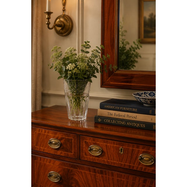 Glass Attributed Boston & Sandwich Wheel Engraved Mold-Blown Glass Table Vase, Circa 1845–1860 For Sale - Image 7 of 8