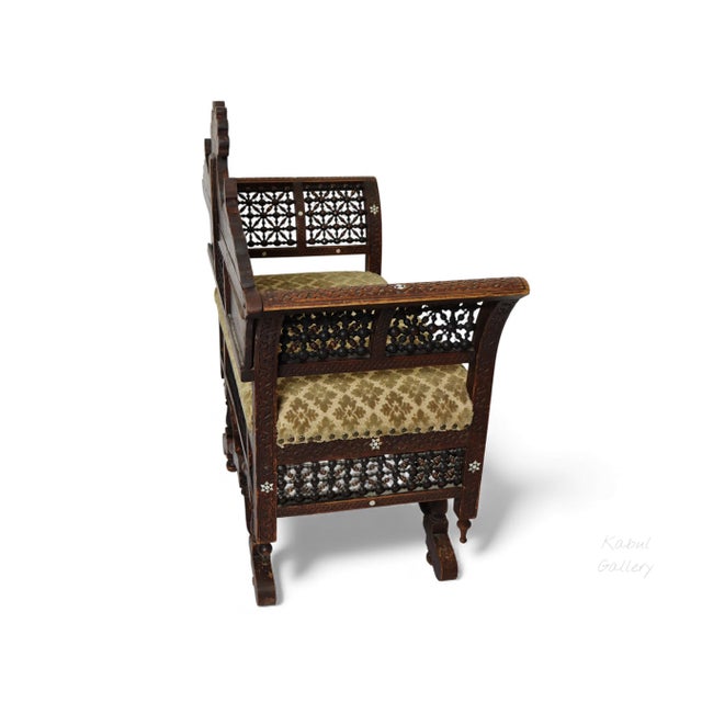 Vintage Moorish Bench Chair, 1920s For Sale - Image 3 of 18