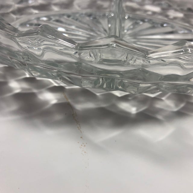 Vintage Crystal Divided Relish Serving Dish Chairish
