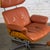 MCM Style Mid to Late 20th Century Plycraft Lounge Chair & Ottoman in Saddle Color Italian Leather For Sale - Image 6 of 18
