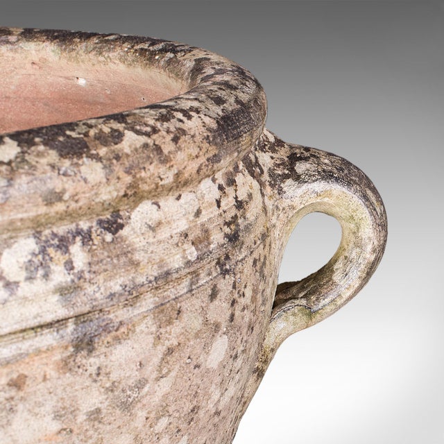 Antique Weathered Tuscan Planter, Italian, Terracotta, Garden Accent, Victorian For Sale - Image 9 of 10
