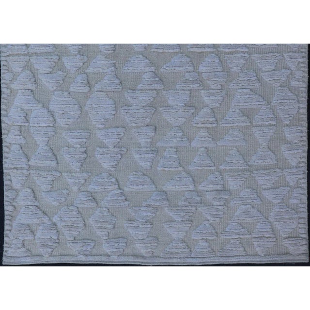 2010s 2010s Abstract Modern Area Rug in L. Blue, Taupe, Beige With Minimalist Design For Sale - Image 5 of 13