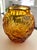Vintage 1980s Amber Lead Glass Vase For Sale - Image 6 of 10