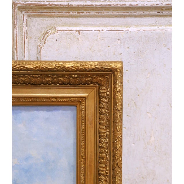 19th Century French Windmill Landscape Oil on Canvas Painting by Gustave Mascart For Sale - Image 9 of 12