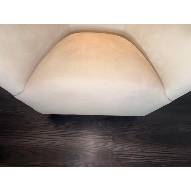 Rh 1950s Italian Shelter Arm Leather Chair | Classic Depth | Italian Veneto | Ivory For Sale - Image 12 of 18