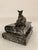 Pair of Regency Bronze Figures of Reclining Whippets on Green Marble Bases For Sale - Image 10 of 12