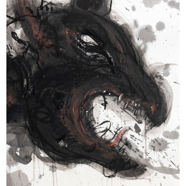 1980s Robert Dandarov "Dark Angel" Mixed Media, 1989 For Sale - Image 5 of 9