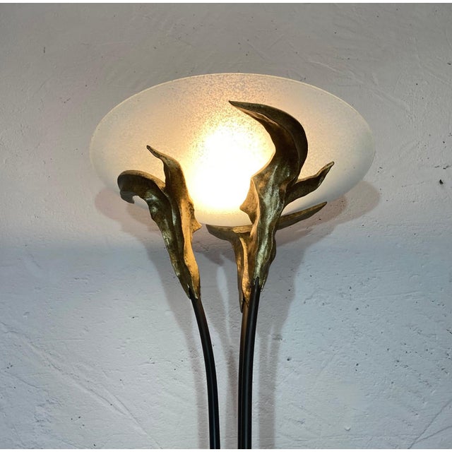 Hollywood Regency Vintage French Floor Lamp, 1980s For Sale - Image 3 of 14