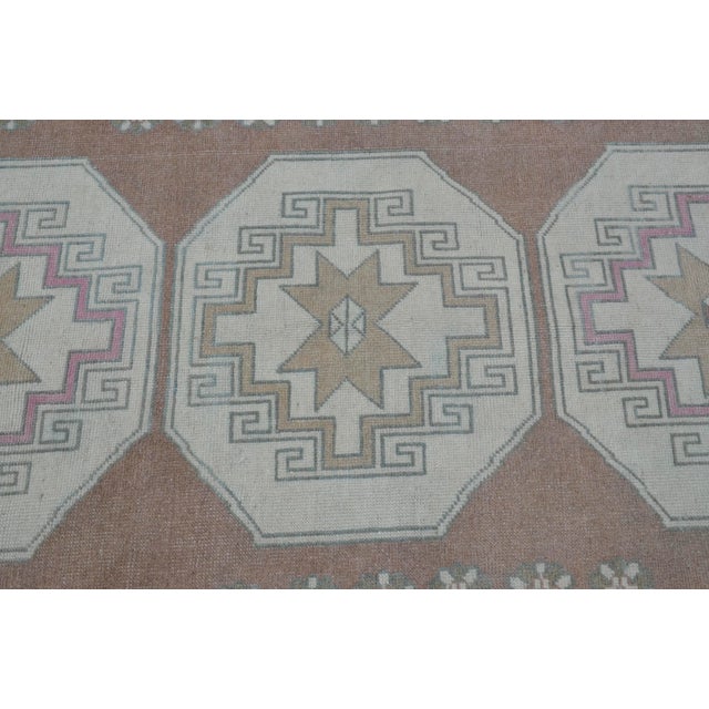 Textile Oushak Turkish Handmade Rug For Sale - Image 7 of 11