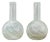 Venini Style Clear Glass Bottle Vases, Pair For Sale
