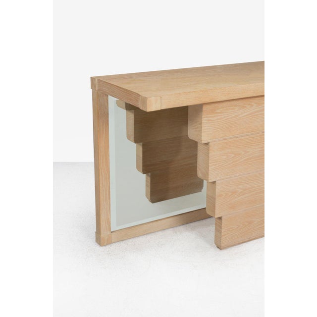 Jay Spectre Console for Century Furniture– Cerused Oakwood 1985c. For Sale - Image 4 of 9