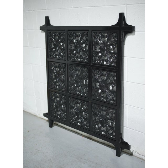 Contemporary Chinoiserie Wall Panel Wall Art in Black For Sale - Image 4 of 10