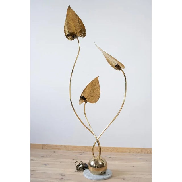 20th Century Brass Floor Lamp by Tommaso Barbi, 1970s For Sale - Image 6 of 9