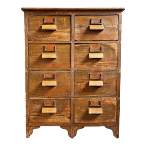Vintage Indian Salvaged Wood Tool Chest