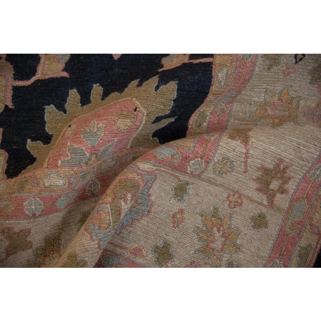 Vintage Tea Washed Indian Sultanabad Soumac Design Rug - 9'3" X 11'9" For Sale In New York - Image 6 of 11