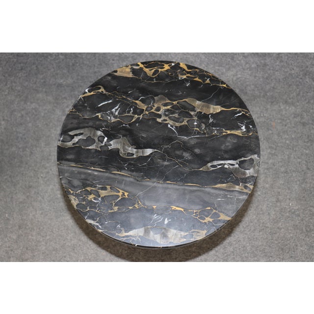 19th Century Pair Art Nouveau Bronze and Marble Top End Tables by Ferville Suan For Sale - Image 13 of 17